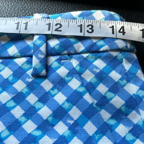 Lilly Pulitzer Gretchen High Rise Short Boca Blue Double Checking Sz 4 NEW - Picture 11 of 14